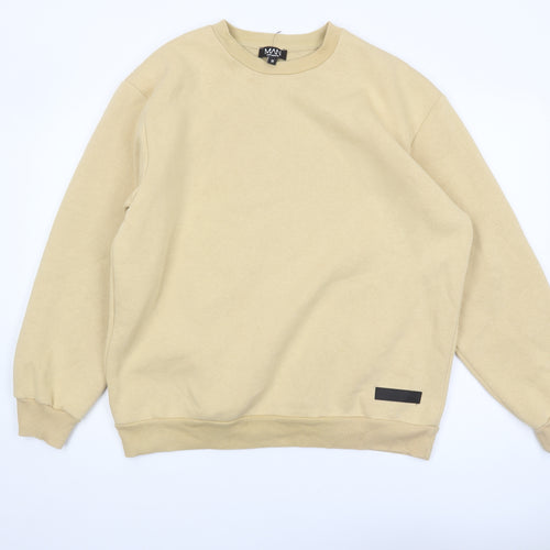 boohooMAN Beige Crew Neck Men's Sweatshirt M