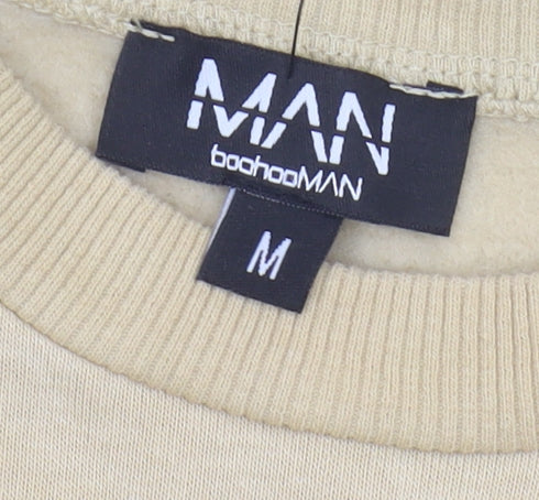 boohooMAN Beige Crew Neck Men's Sweatshirt M