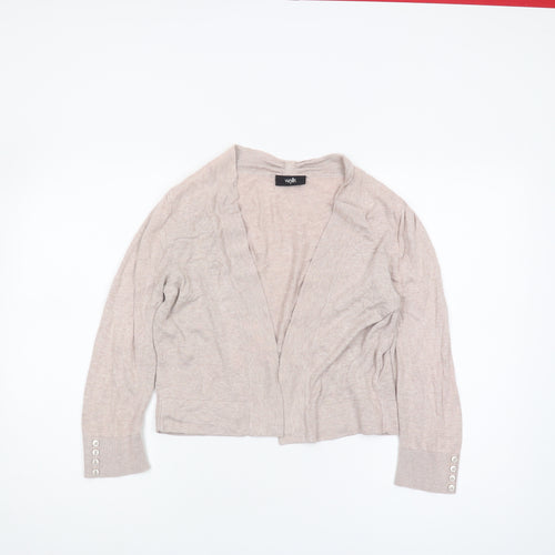Wallis Women's Beige Cardigan, Small, Button Accent