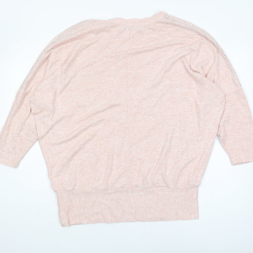 Wallis Women's Pink Jumper L 3/4 Sleeve Casual