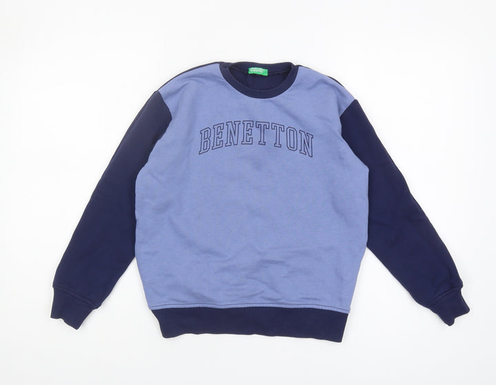 Benetton Boys Blue Sweatshirt 8-9 Years