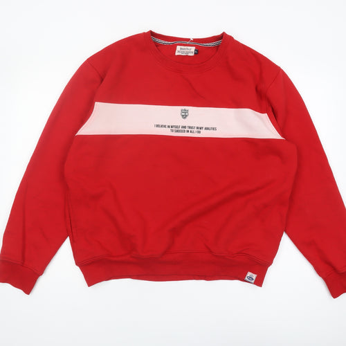 Easybuy Men's Red XL Pullover Sweatshirt with Logo