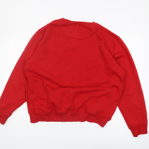 Easybuy Men's Red XL Pullover Sweatshirt with Logo