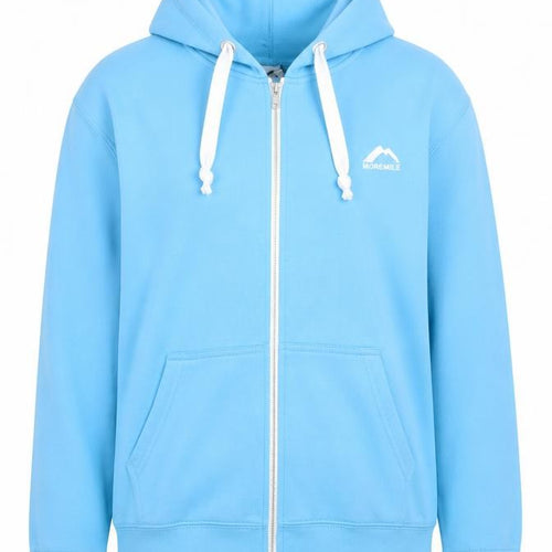 More Mile Blue Unisex Full Zip Hoodie M Activewear