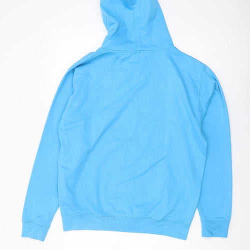 More Mile Blue Unisex Full Zip Hoodie M Activewear