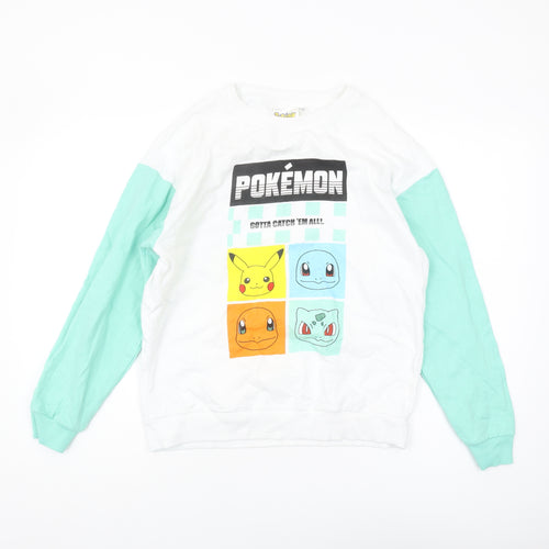 Pokemon Boys Graphic Print Sweatshirt 13-14 Years White