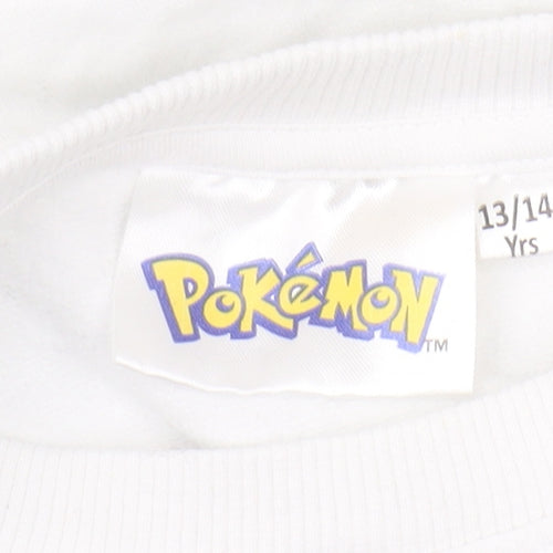 Pokemon Boys Graphic Print Sweatshirt 13-14 Years White