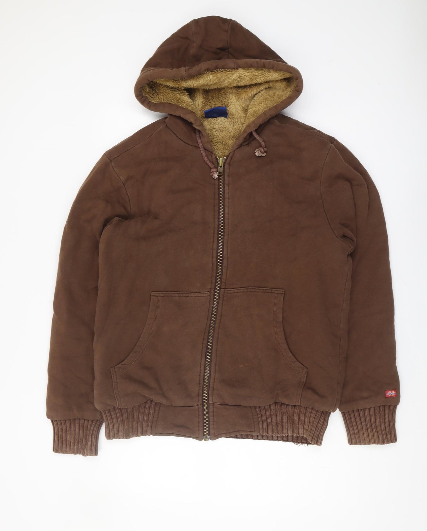 Dickies Men's Brown Hooded Jacket Size L Zip Casual