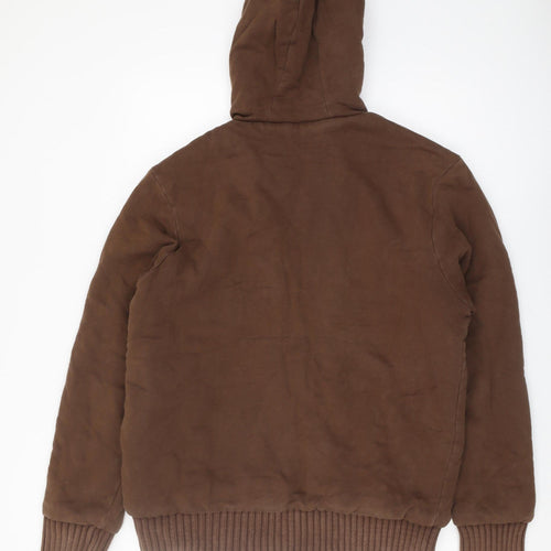 Dickies Men's Brown Hooded Jacket Size L Zip Casual