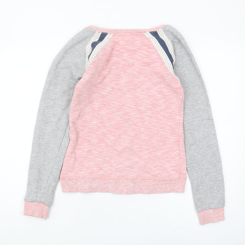 SoulCal & Co Women's Pink & Grey Pullover Sweatshirt Size 10