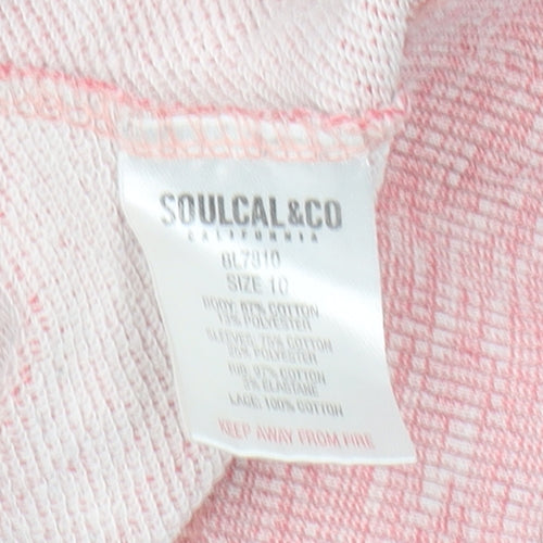 SoulCal & Co Women's Pink & Grey Pullover Sweatshirt Size 10