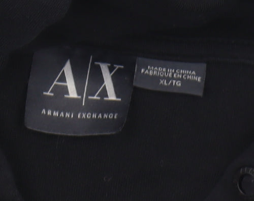 Armani Exchange Men's Black Full Zip Hoodie XL