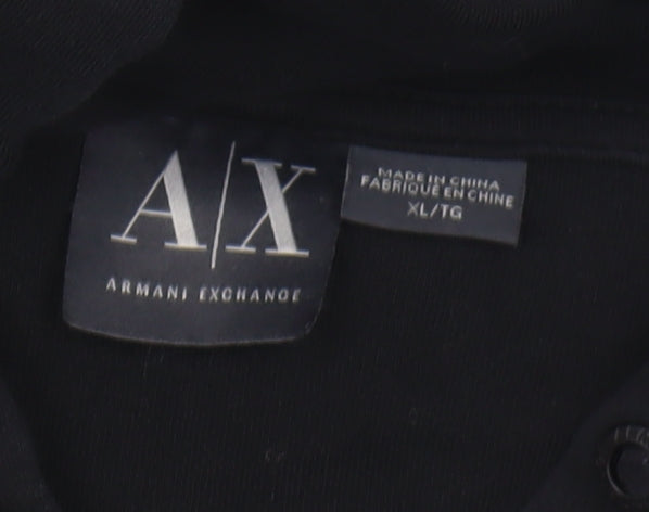 Armani Exchange Men's Black Full Zip Hoodie XL
