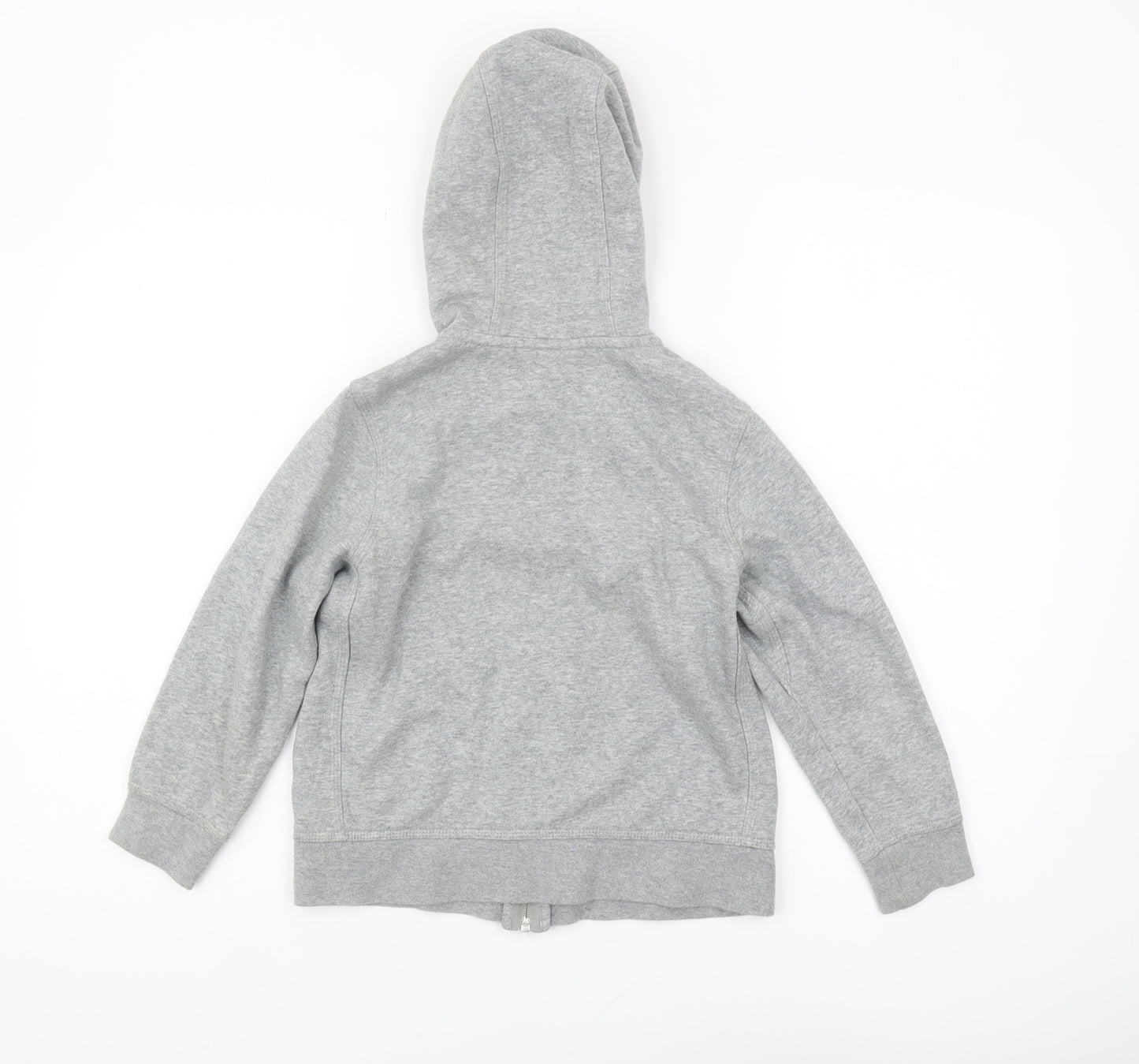 Nike Boys Grey Full Zip Hoodie - XS, Lightweight Logo