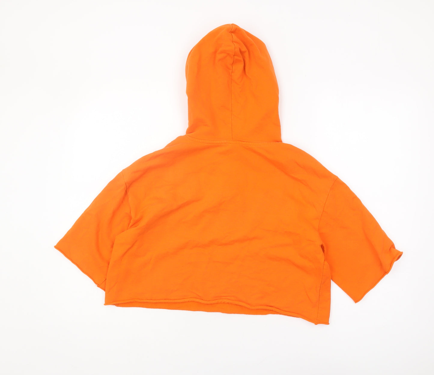 H&M Women's Orange Pullover Hoodie Size S