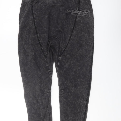 Women's Black Joggers with Zips - Size S
