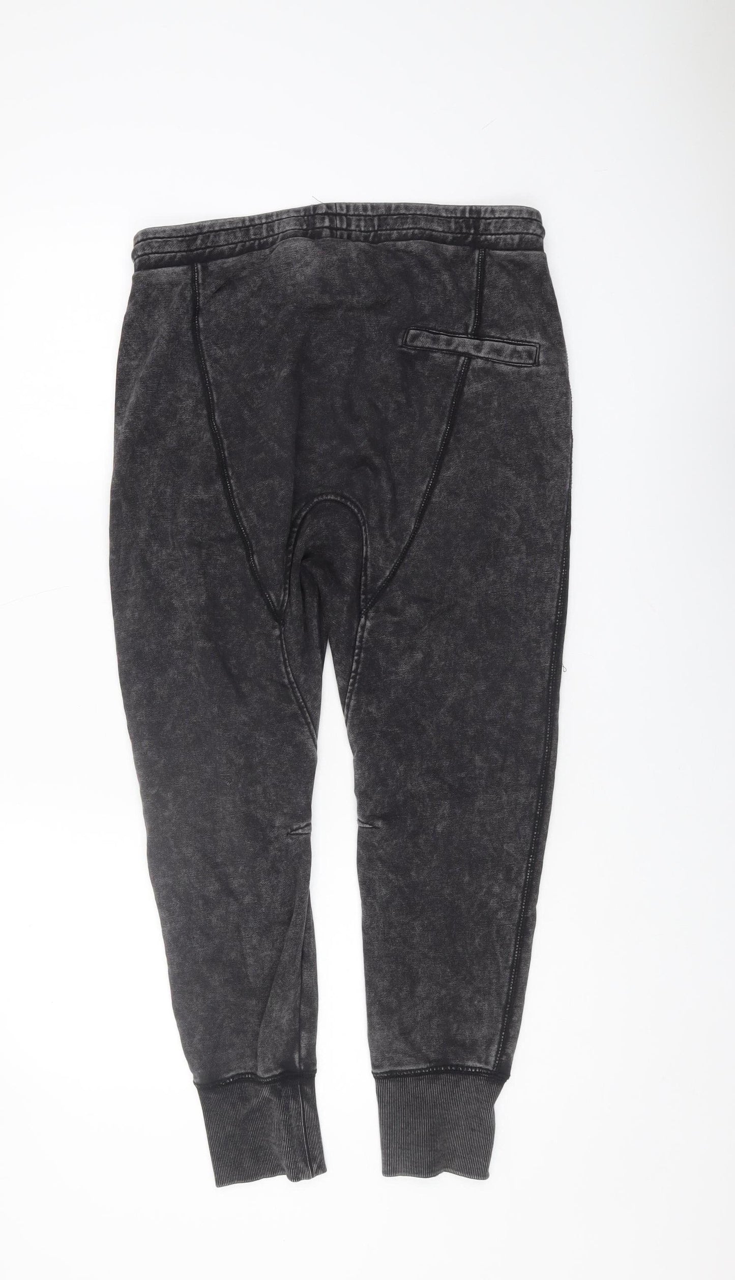 Women's Black Joggers with Zips - Size S
