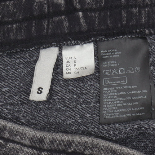 Women's Black Joggers with Zips - Size S