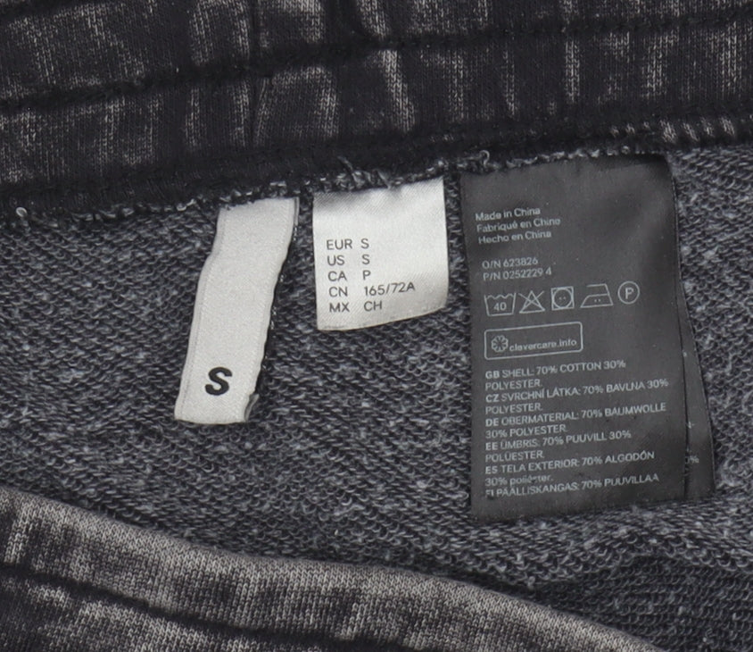 Women's Black Joggers with Zips - Size S