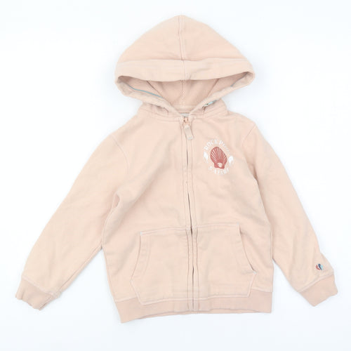 FatFace Girls Beige Full Zip Hoodie, Age 5-6, Sea Life Print