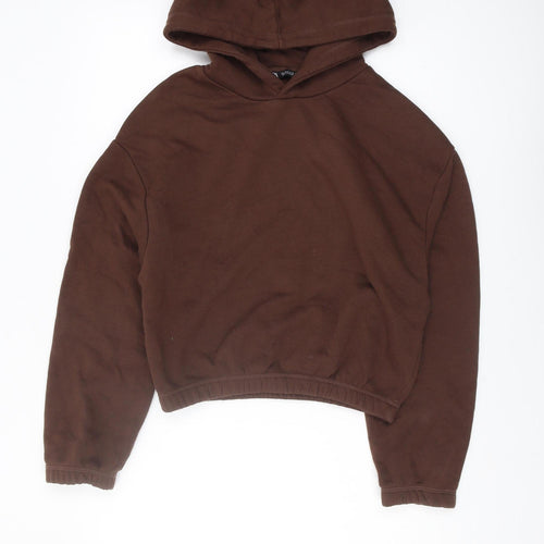 Zara Women's Brown Hoodie Size S Casual Fleece