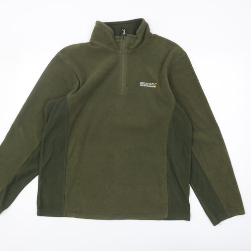 Regatta Men's Green 1/4 Zip Fleece Sweatshirt M