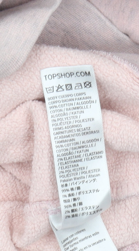 Topshop Women's Pink Pullover Sweatshirt Size 10