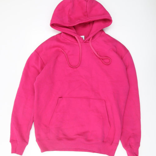 Zara Men's Pink Pullover Hoodie Size M