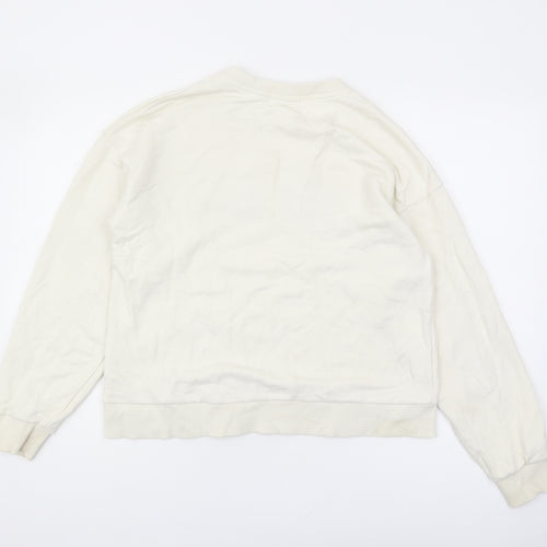 Stradivarius Women’s Ivory Pullover Sweatshirt M