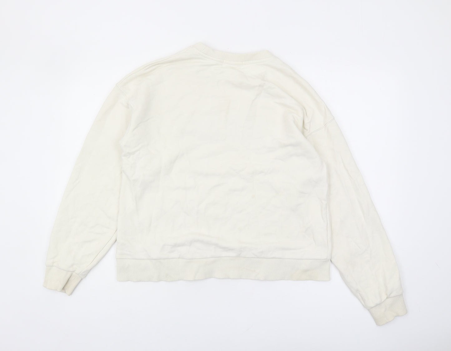 Stradivarius Women’s Ivory Pullover Sweatshirt M