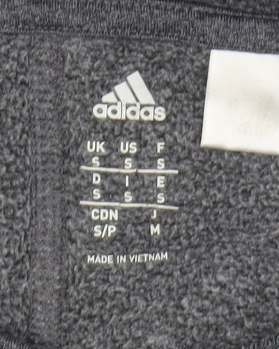 Adidas Men's Grey Pullover Hoodie, Size S, Regular Fit