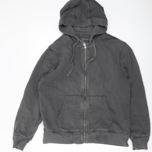 Gap Men's Grey Full Zip Hoodie, Size M, Regular Fit