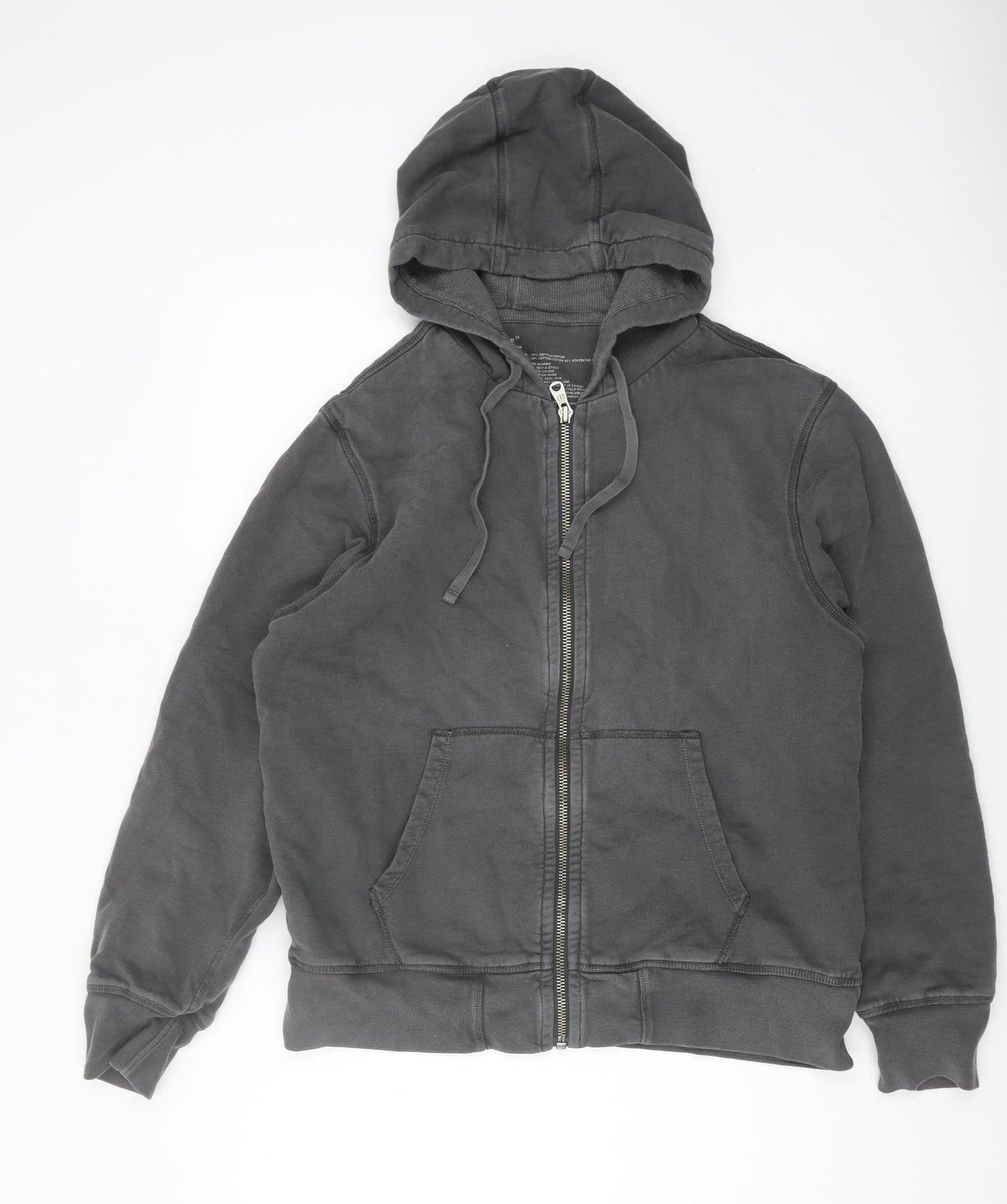 Gap Men's Grey Full Zip Hoodie, Size M, Regular Fit