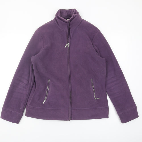 Marks and Spencer Women's Purple Fleece Jacket Size 14