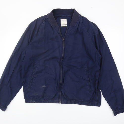 Gap Men's XL Blue Bomber Jacket - Casual Style