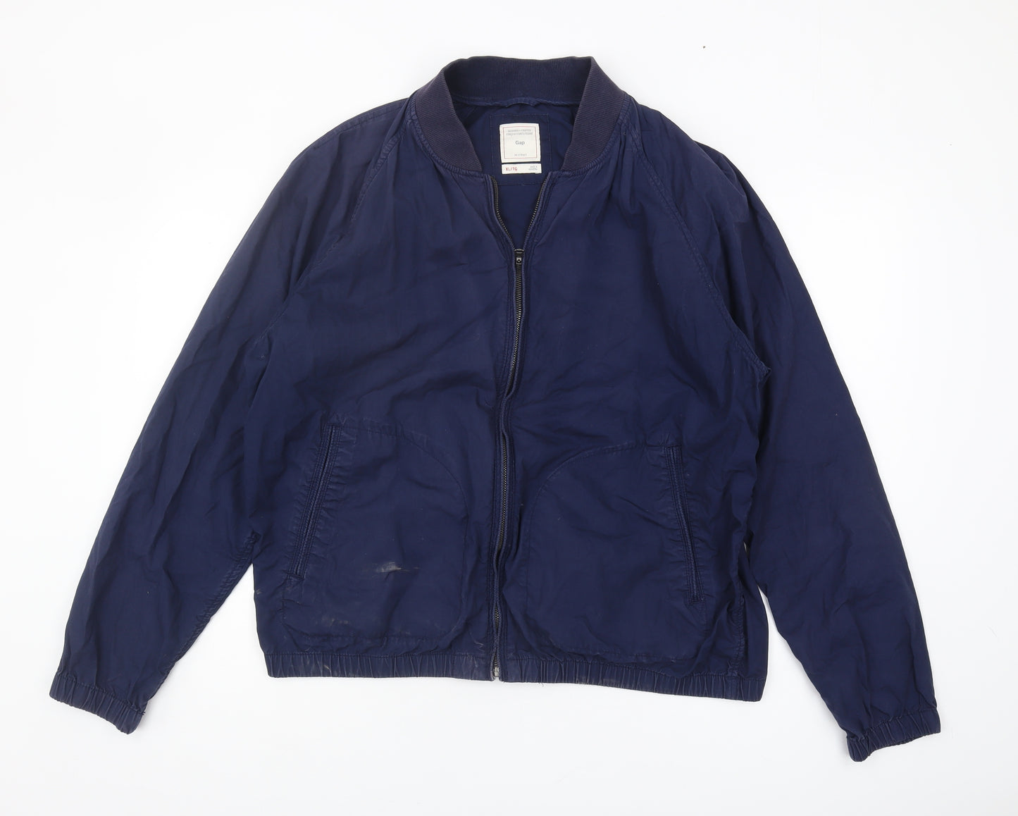 Gap Men's XL Blue Bomber Jacket - Casual Style