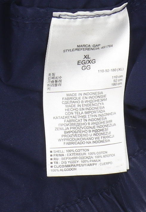 Gap Men's XL Blue Bomber Jacket - Casual Style