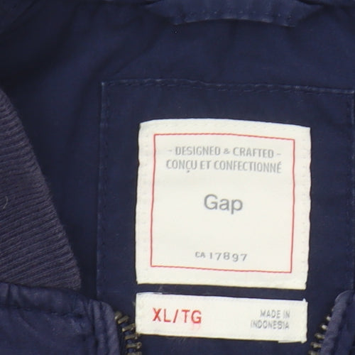 Gap Men's XL Blue Bomber Jacket - Casual Style