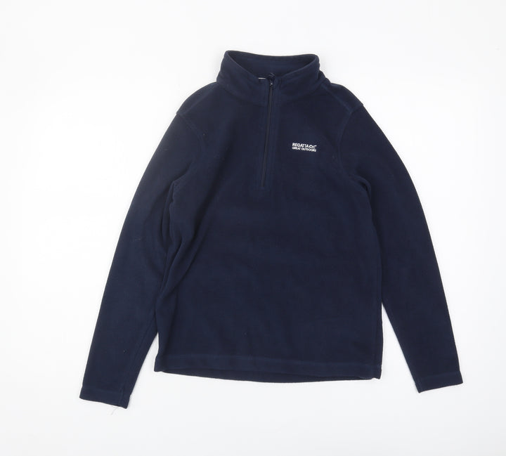 Regatta Boys Blue Fleece 1/4 Zip Sweatshirt Size 13 Years