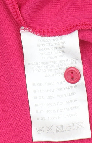 Musto Women's Pink Polo Shirt Size 14, Casual and Chic