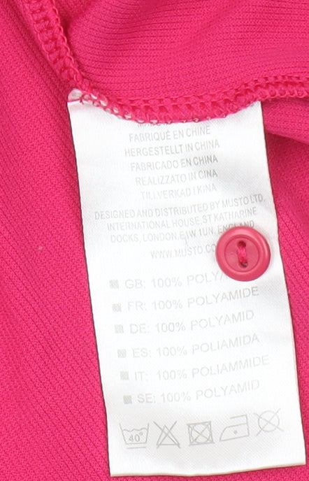 Musto Women's Pink Polo Shirt Size 14, Casual and Chic