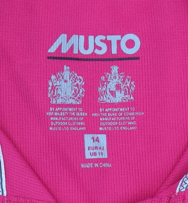 Musto Women's Pink Polo Shirt Size 14, Casual and Chic
