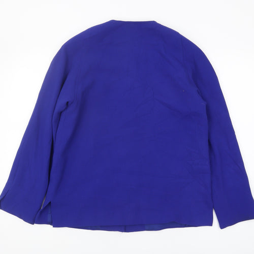 Viyella Women's Blue Blazer UK 10, Single-Breasted