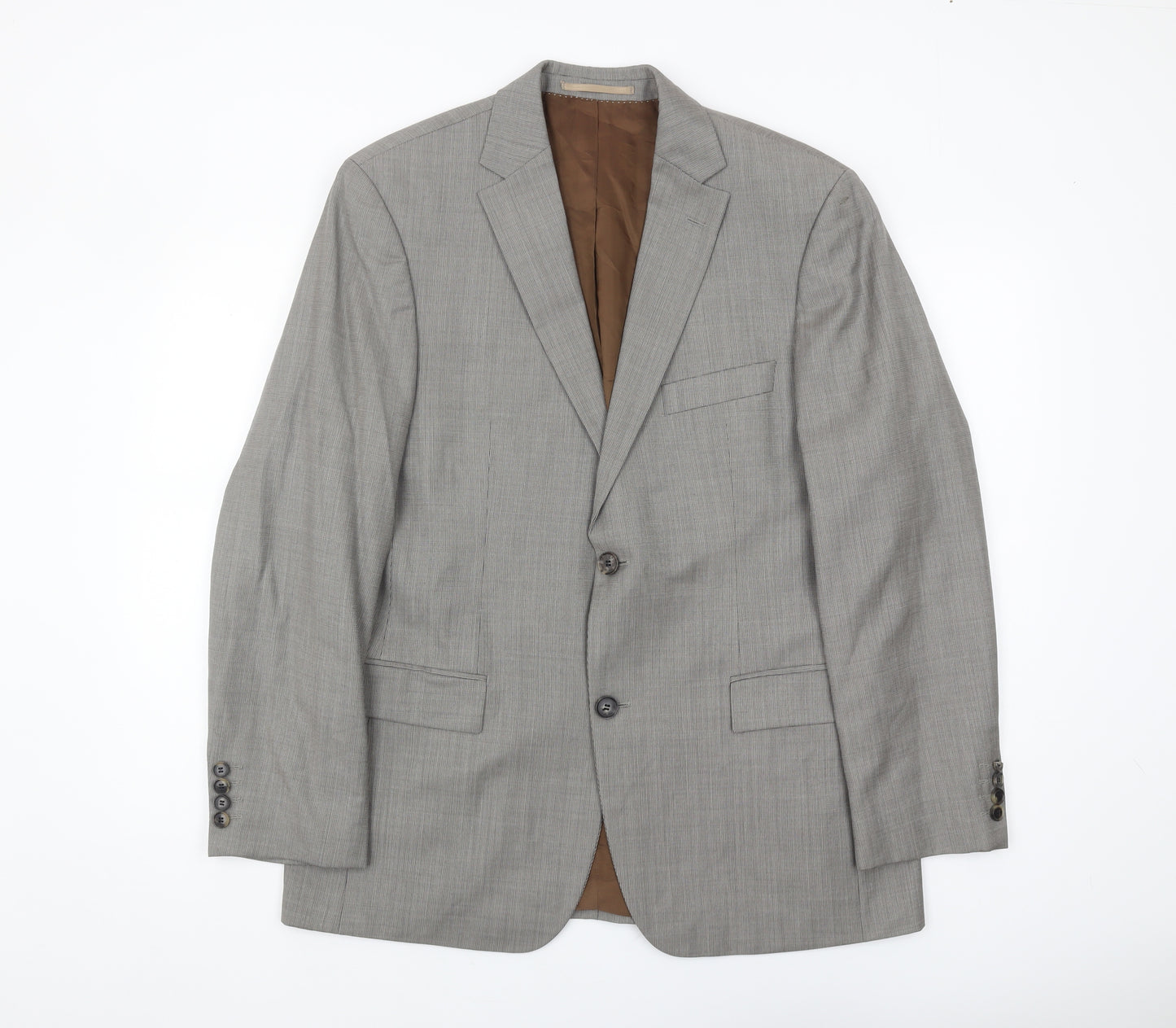 Hugo Boss Men's Grey Striped Blazer Size 40R