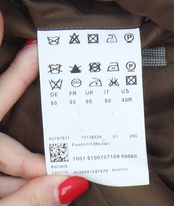 Hugo Boss Men's Grey Striped Blazer Size 40R