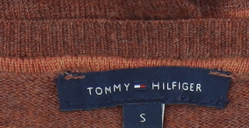 Tommy Hilfiger Women's Brown Striped Pullover Jumper S