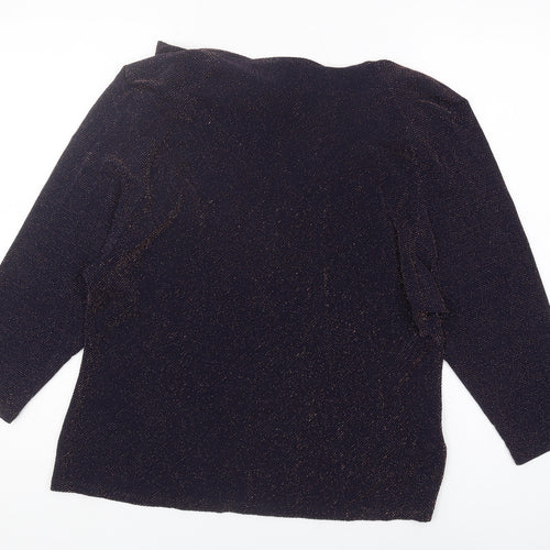 Laura Ashley Women's Black Cowl Neck Top UK 16