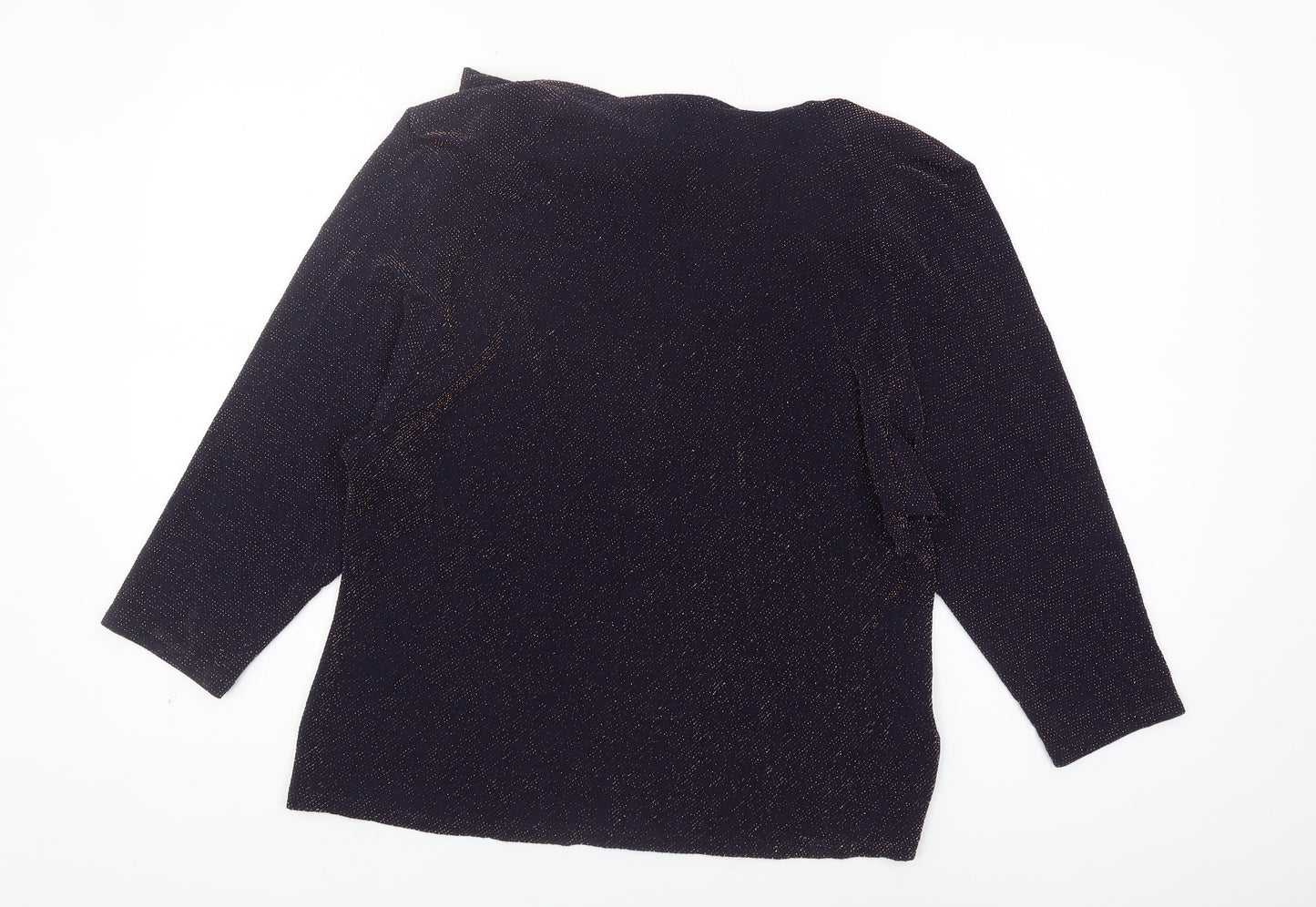 Laura Ashley Women's Black Cowl Neck Top UK 16