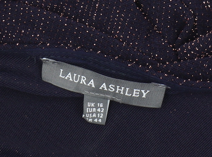 Laura Ashley Women's Black Cowl Neck Top UK 16