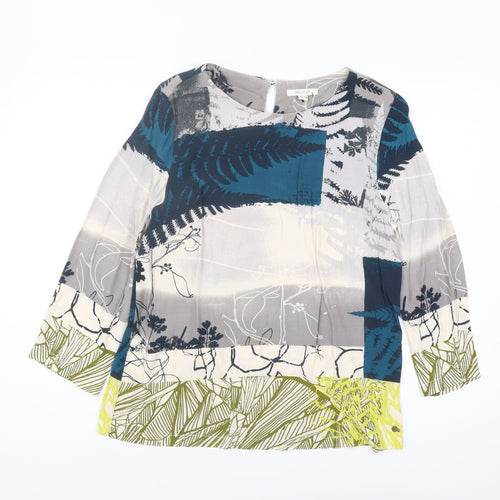 White Stuff Women's Floral Multicoloured Blouse Size 12